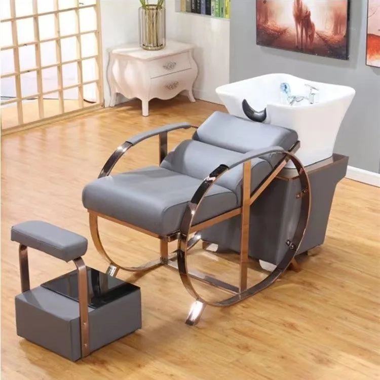 Luxury high quality hair salon furniture barber shop massage washing basin bowl shampoo chair