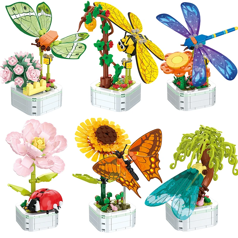 Mini Rose Butterfly Potted Plant Bonsai Flower Block Rose Decoration DIY Building Block Model Educational Toys For Kids Gift - AliExpress 26 Mini Rose Butterfly Potted Plant Bonsai Flower Block Rose Decoration DIY Building Block Model Educational Toys For Kids Gift - AliExpress 26