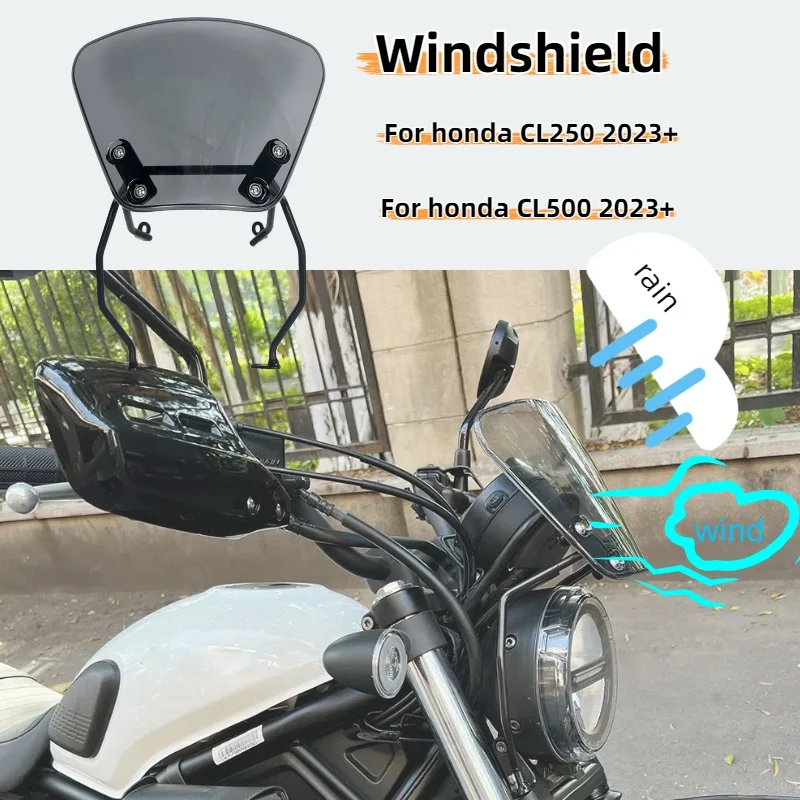 

Новое лобовое стекло мотоцикла Touring для Honda CL250 CL300 CL500 2023 2024, скремблер Cl250 Cl 500