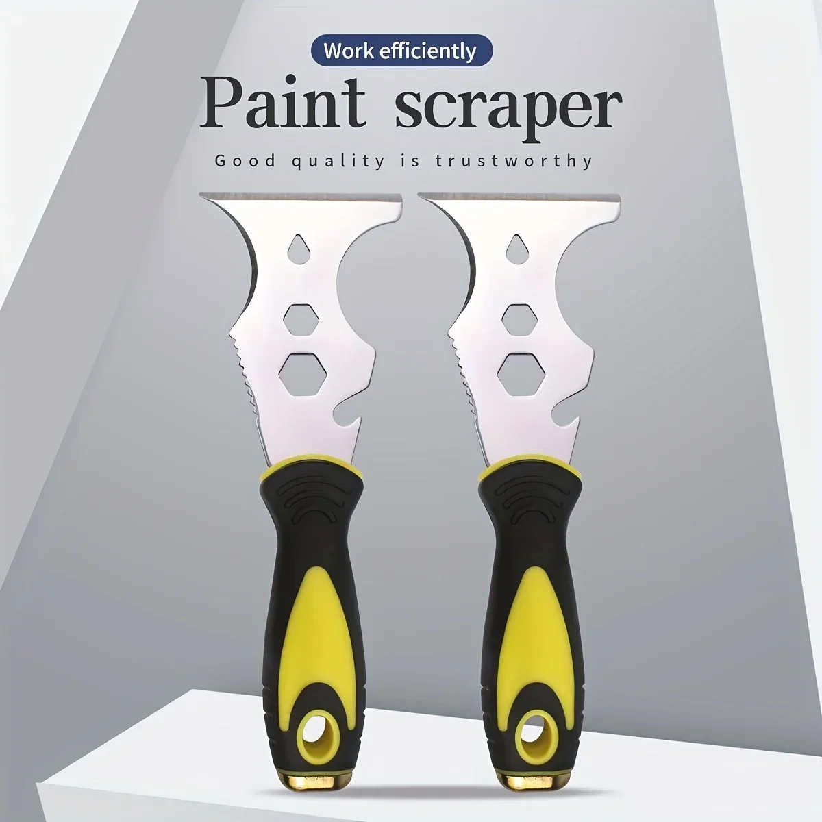 Paint Scraper, Wallpaper Can Opener, Paint Roller, Cleaning Tools, Multifunctional Stainless Steel Dough Cutter, Home DIY Tools