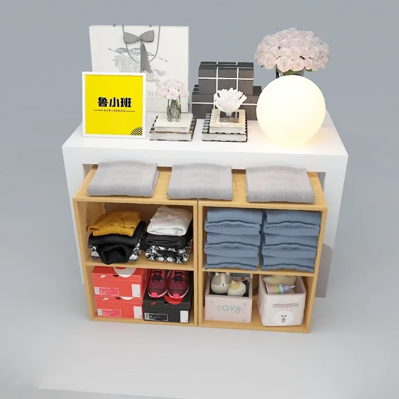 Clothing Store Display Table Ladder Display Table Women's Clothing Store Middle Table Multifunctional Nakajima Cabinet Flowing W