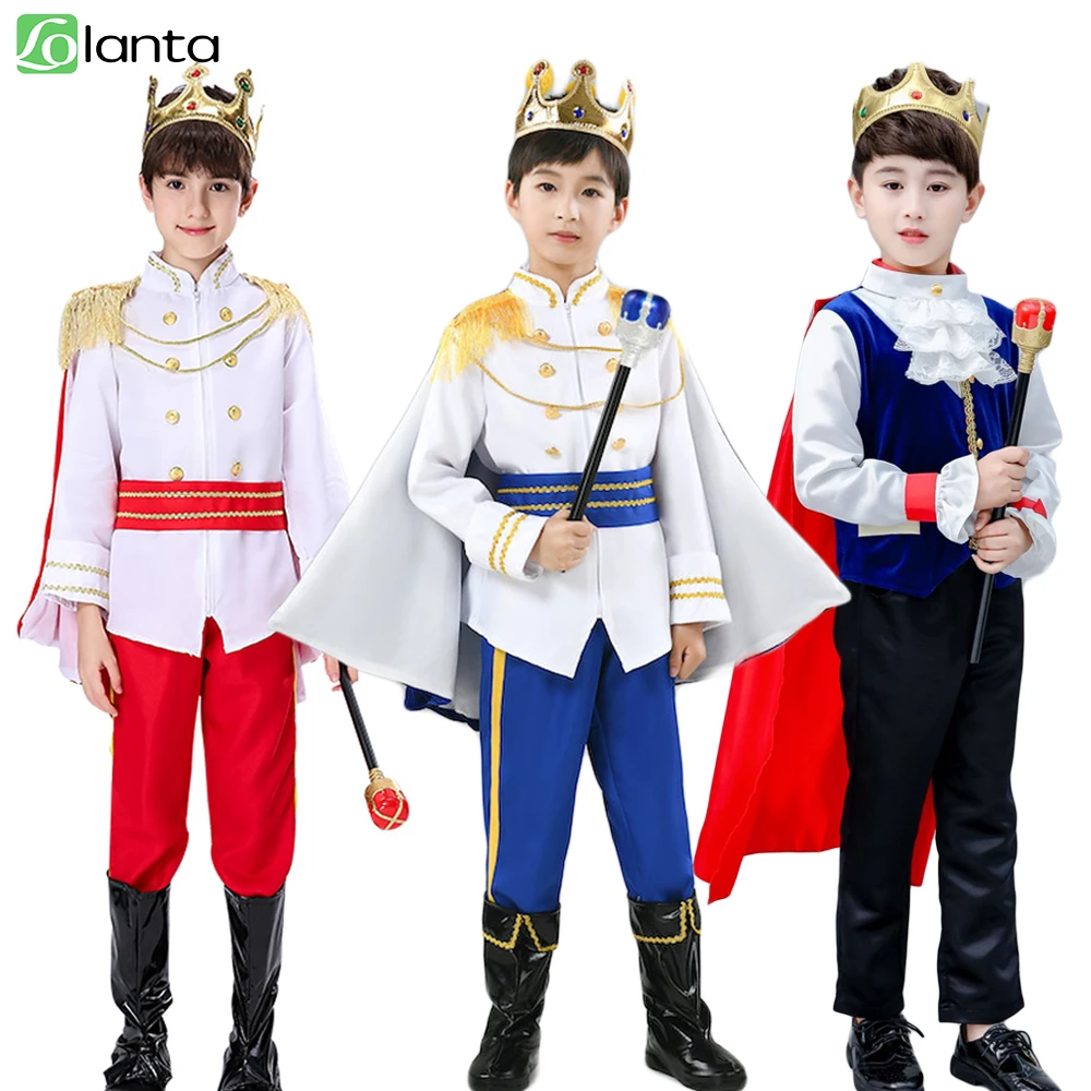 

LOlanta Halloween Prince Cosplay Costume for Kids Boys Medieval Royal Prince King Outfit 3-11 Years