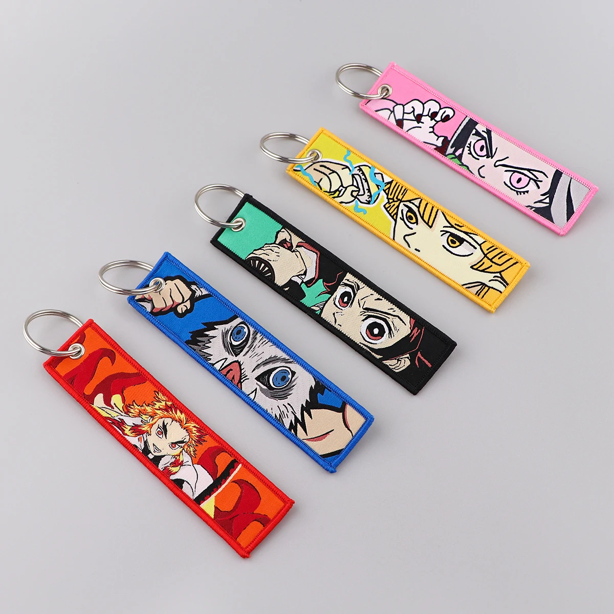 Original Anime Key Tag Keychain for Car Motorcycles Keys Keyring Men Women Holder Fashion Jewelry Accessories