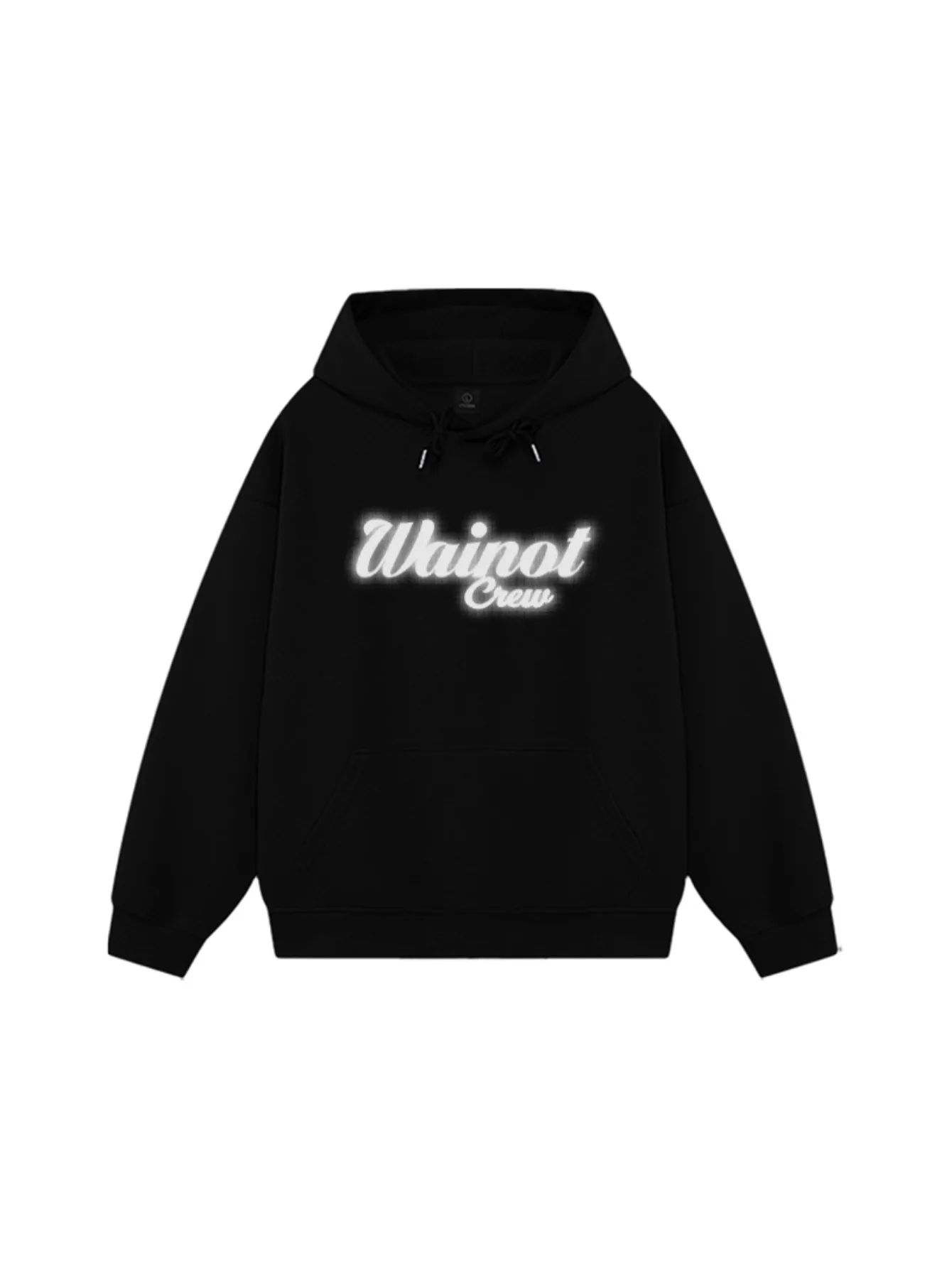 سويت شيرت رجالي أبيض بقلنسوة بلوفر فضفاض مع شعار أحمر جريء مطبوع عليه شعار 'W' ملابس غير رسمية للجنسين نمط للرجال المراهقين