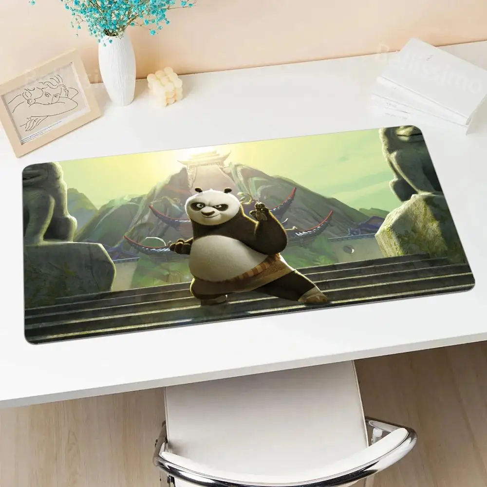 

K_kung F_fu P_panda Anime Mouse Pad Large Rubber Computer Gaming Accessories Desk Mat Carpet Anti-slip Laptop Mice Desk Pad