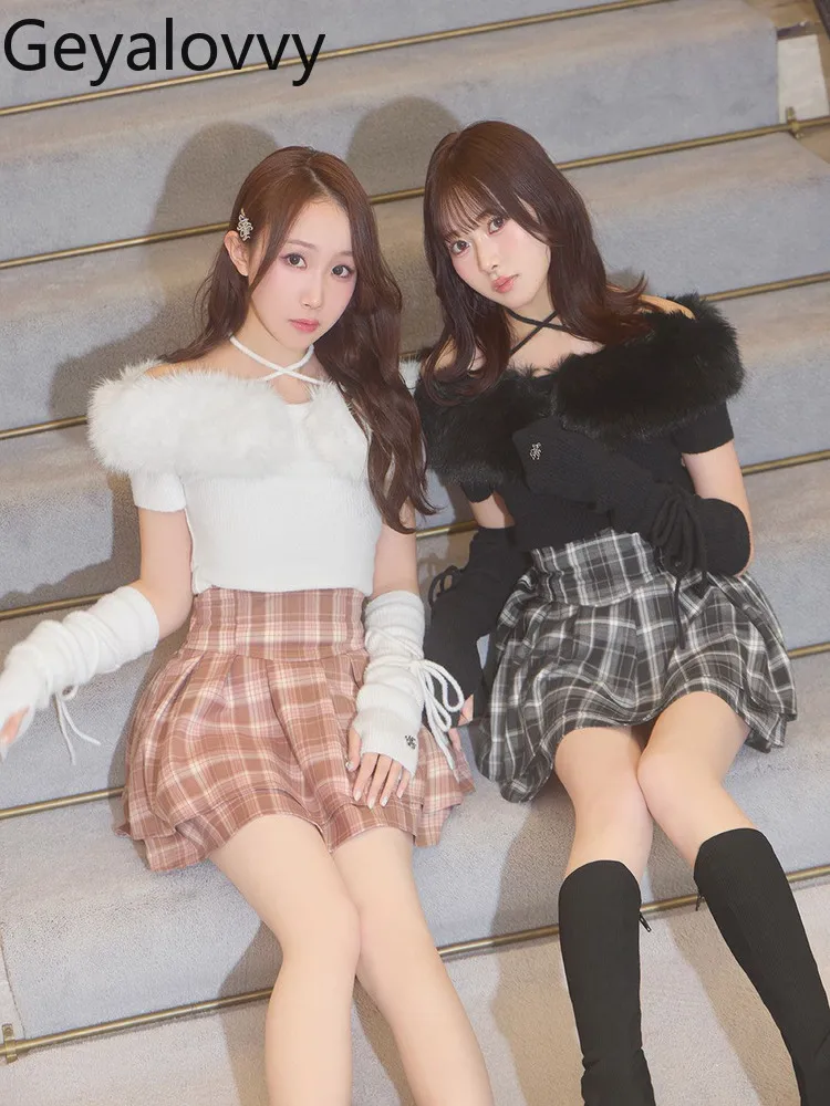 Vlinder Knoop Retro Geruite Minirok 2026 Nieuwe Zoete Leuke Meisjes Hoge Taille Slim Fit Veelzijdige Shorts Gevoerde A-lijn Korte Rokken