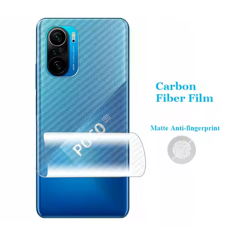 For Xiaomi Poco X8 F7 F6 F5 F3 F4 Ultra Pro Max GT 3D Carbon Fiber Rear Back Film Stiker Screen Protector (Not Tempered Glass)
