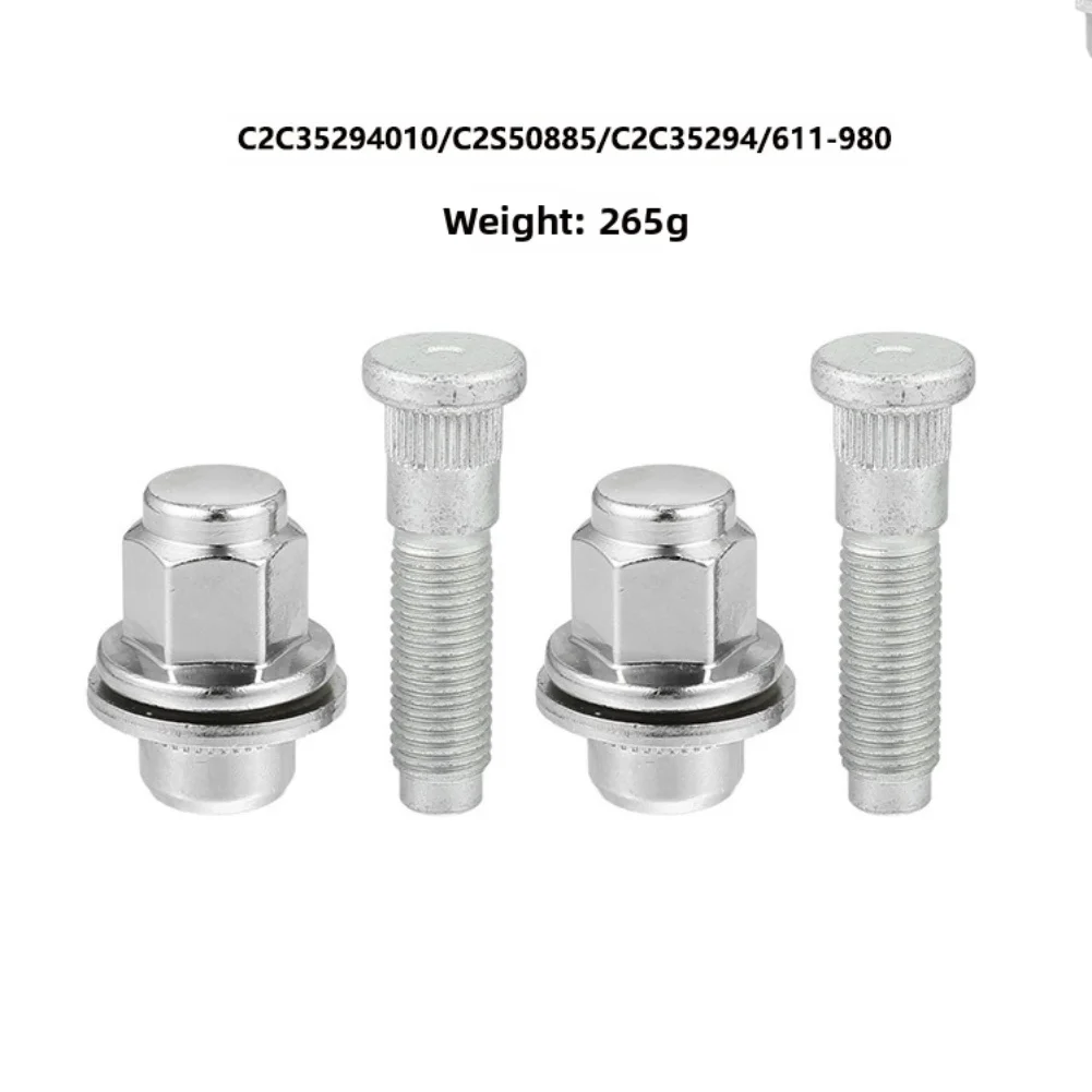 2 Piece X 1.5 Wheel Stud Bolt And Nut Kit Compatible With For Jaguar XF R For X…