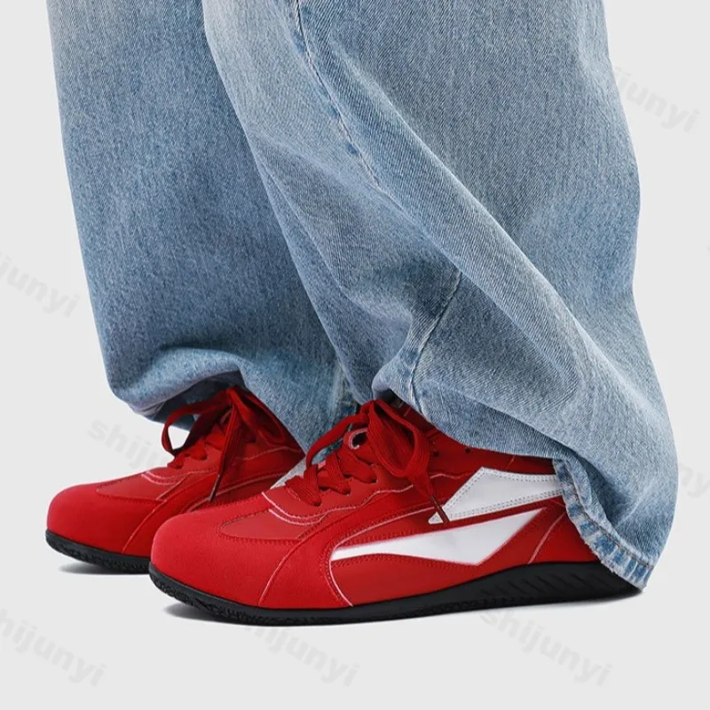 

2025 Autumn New Men's Fashion Trend Casual Sports Flat Shoes Thin Soles Low Top Comfortable Versatile Non Slip Lace Up Sneakers