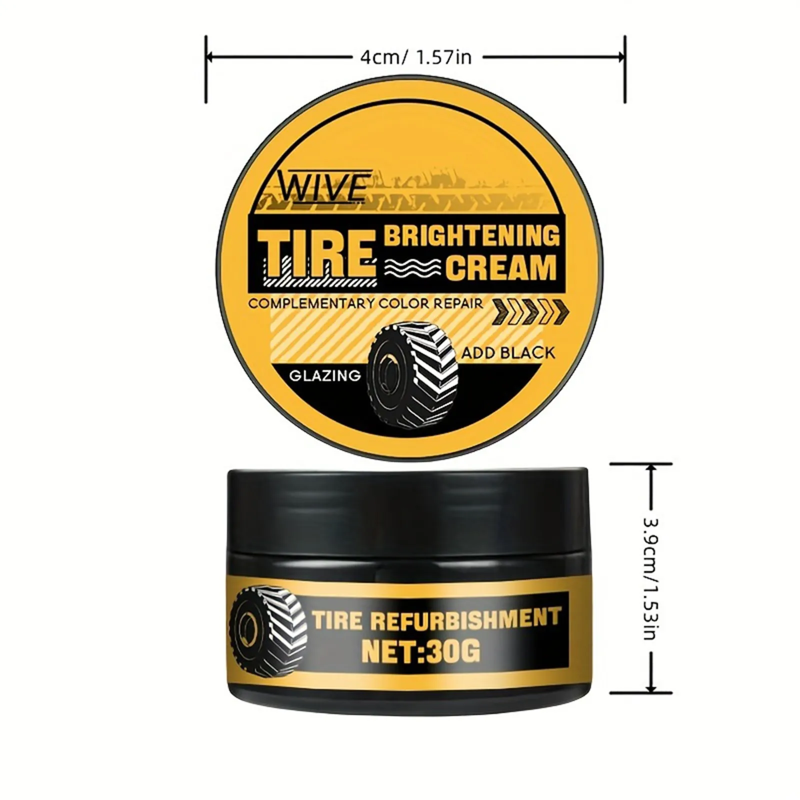 100g Car Tire Maintenance Tire Shine Coating Tyre Gloss Sealant Wax Hydrophobic Tire Cleaner Car Cleaning Supplies