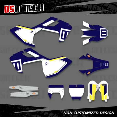 DSMTECH 오토바이 그래픽 스티커 데칼 키트 Husqvarna TC FC TX FX FS 2016 2017 2018 TE FE 2017 2018 2019 맞춤형 그래픽