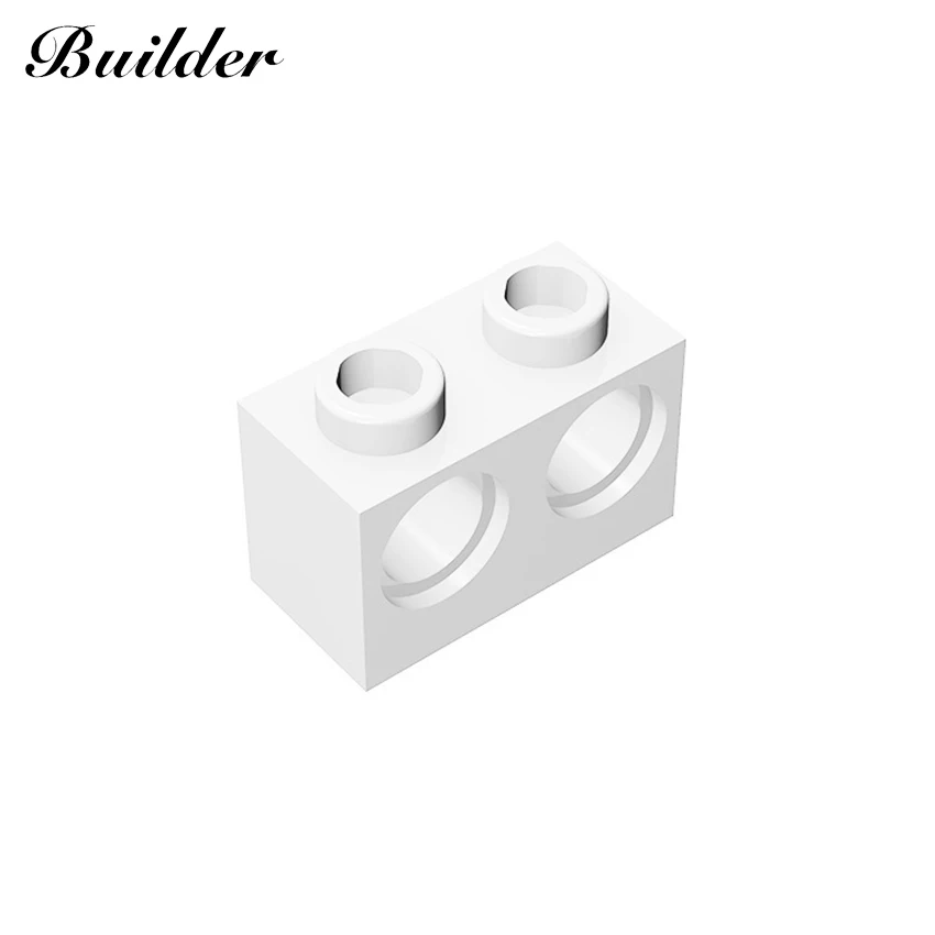 Little Builder Building Block DIY Assembles Particles 32000 MOC Technology 1x2 Perforated Brick 2 Holes 10pcs  Toys for Children