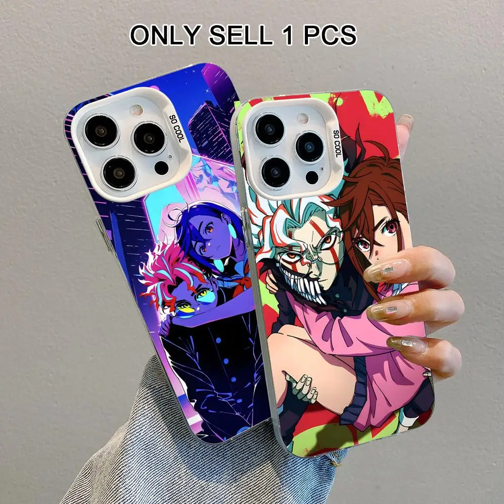 

Anime Dandadan White Translucent Mobile Phone Case for iPhone 17 16 15 14 13 12 11 X XR XS Air Pro Max Plus Colorful Cover
