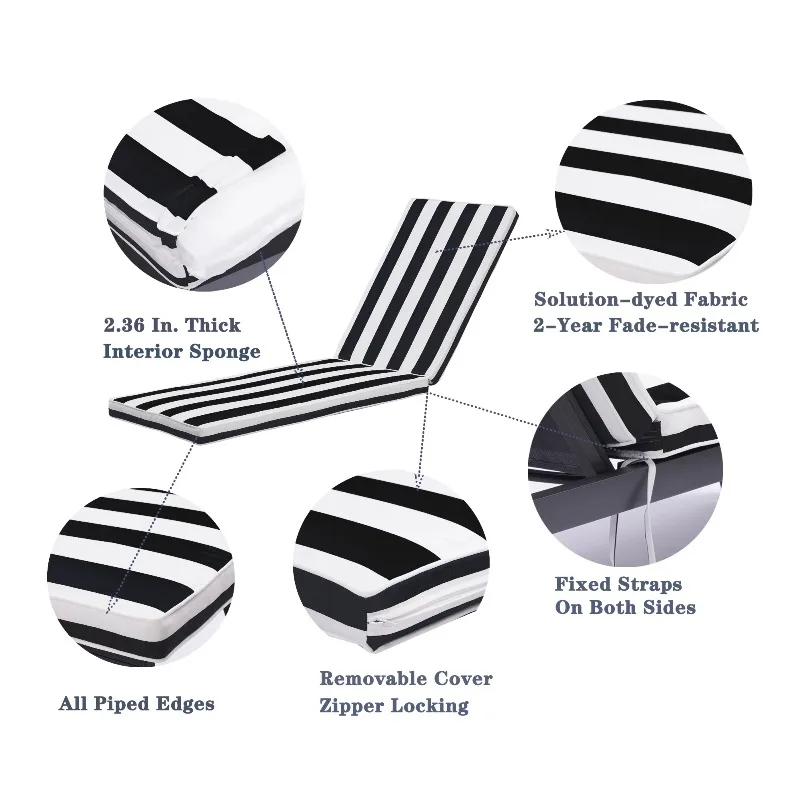 Lounge Chair Cushion Replacement Patio Funiture Seat Cushion Chaise Lounge Cushion