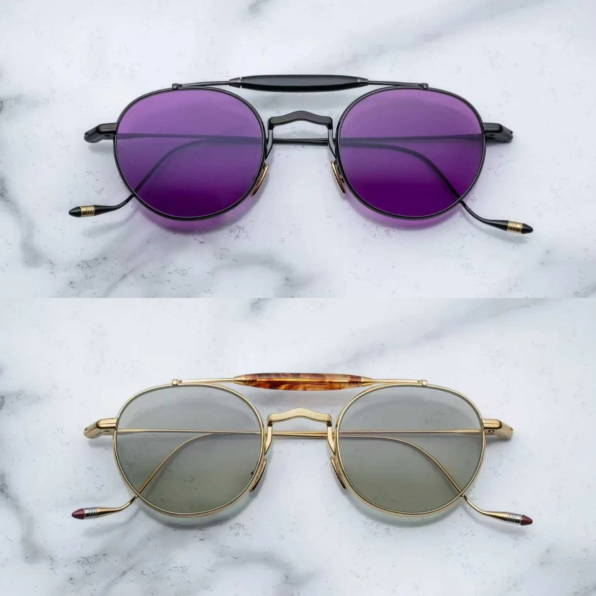 

JJMM Sunglasses DASAN Retro Round Design Luxury Vintage Fashion Trend Ultralight Titanium High Street Style Unisex 3A+ Quality