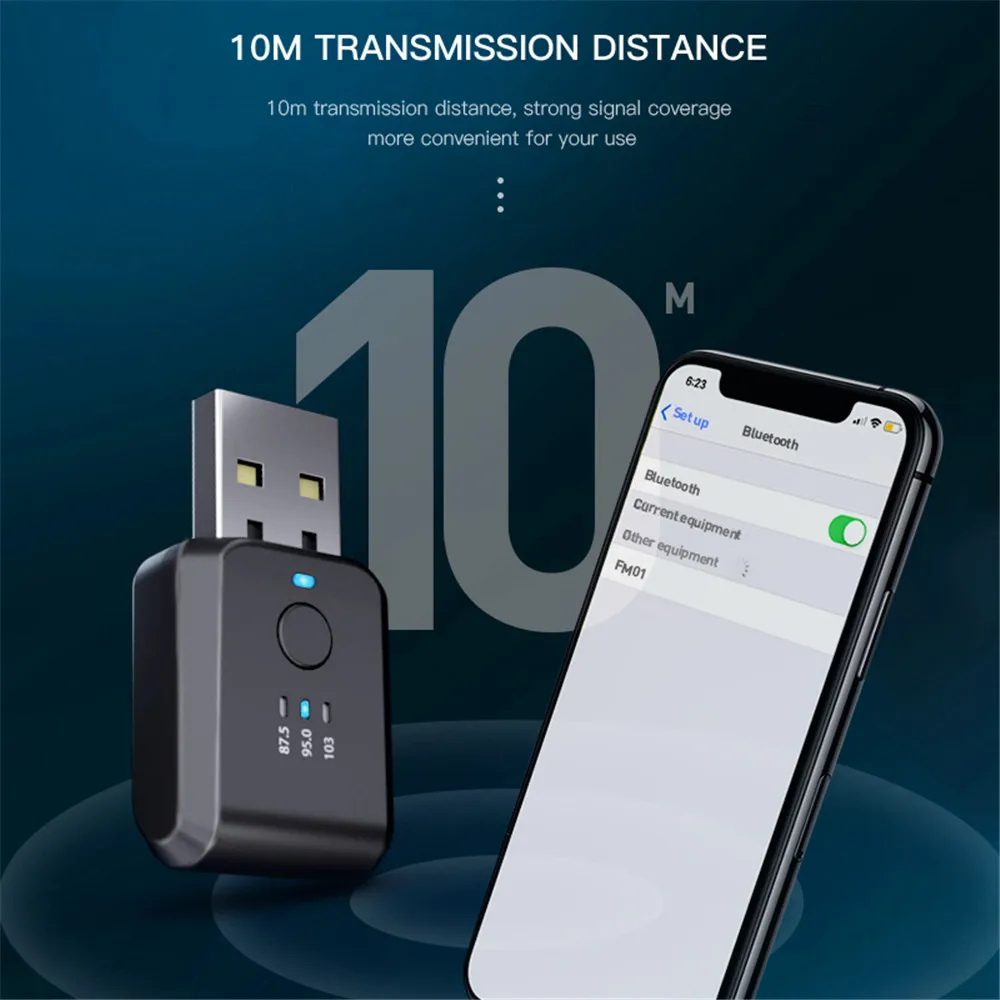 USB Car Bluetooth 5.1 FM Transmitter Receiver Handsfree Call Mini Usb Power Car Kit Auto Wireless Audio For Car Fm Radio