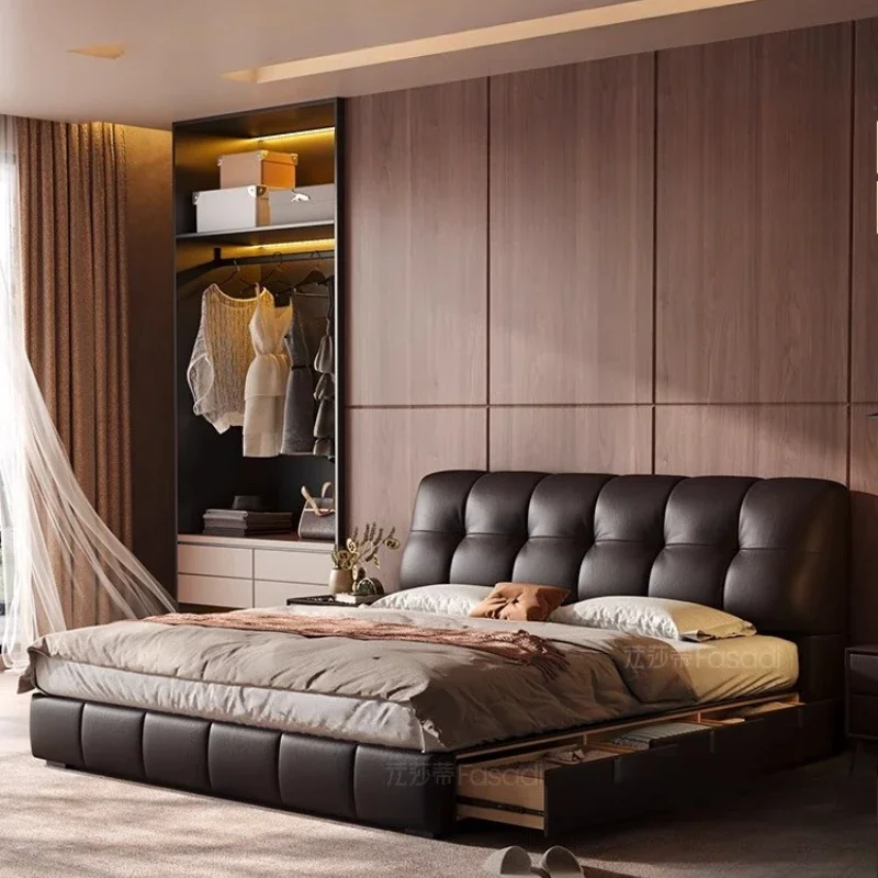 Mesitas de noche color crema, camas de lujo, marcos de salón, Camas ajustables Para Hotel, Muebles completos Para El Hogar, Accesorios Para El Hogar