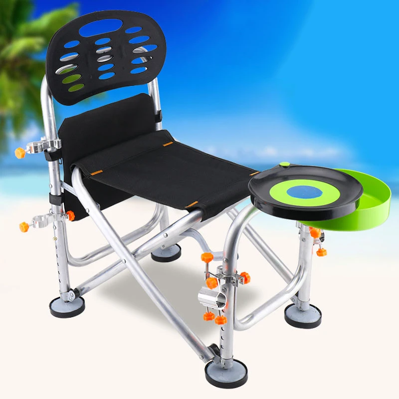 Fishing Chair Beach Chair Strong Load-Bearing Aluminum alloy Chair Outdoor Folding Fishing Chair Set Multi-Function Pesca