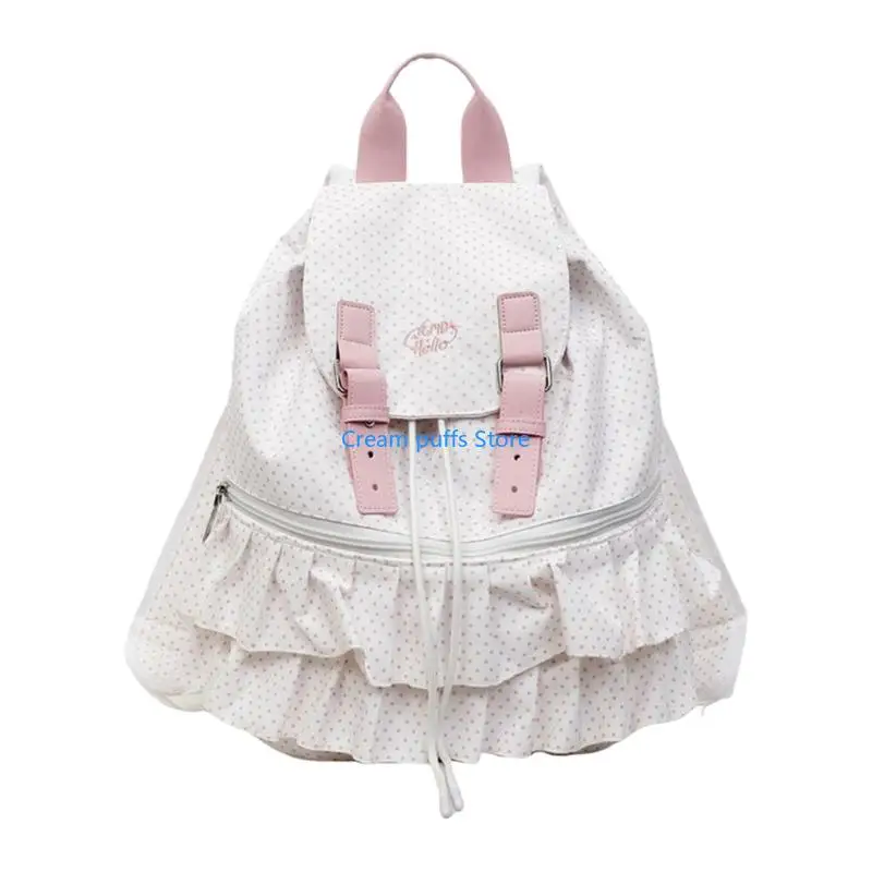 50LE Reinforced Practical Cloth Backpack Multiple Storage Pockets Dayily Book Bag