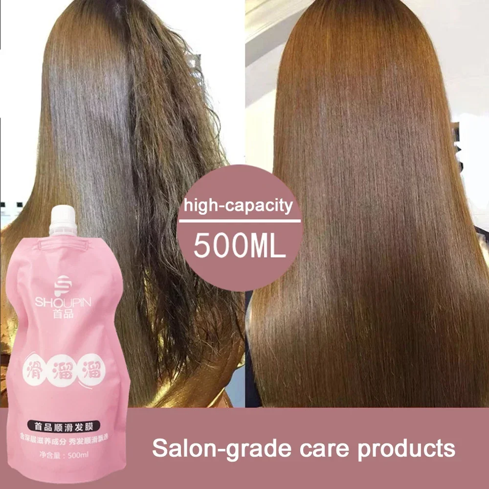 Non Steaming Film Hair Conditioner for Women, Hair Repair, Dryness, Perming, Dyeing, Professional Care, Smooth Bag Packaging