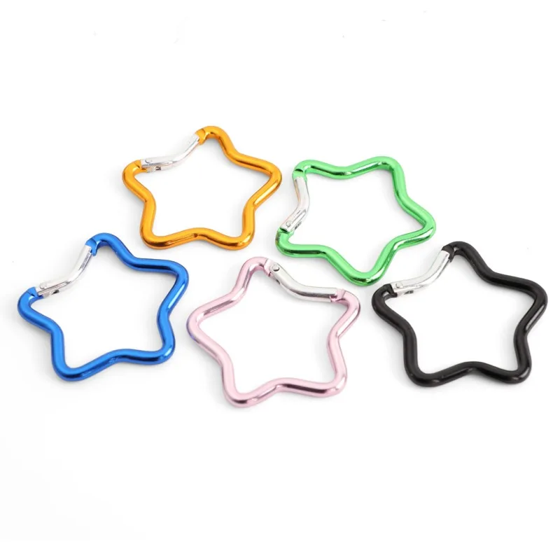 1PC Diy accessories five-pointed star mountaineering buckle key opening hanging fishing aluminum buckle