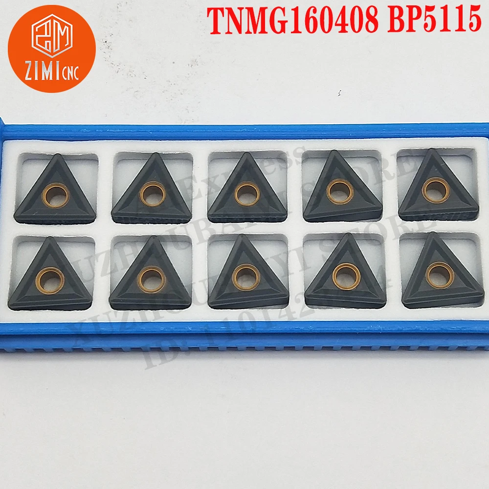 TNMG160408 BP5115 TNMG Inserto de carburo Herramienta de torneado Para corte de metal para acero Mecanizado semiacabado torno pequeño Corte Torneado