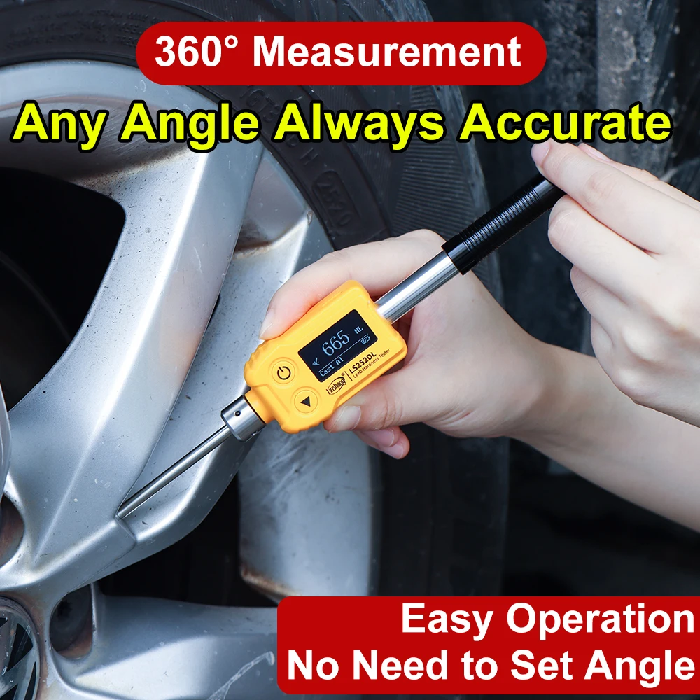 Durómetro de acero del probador de dureza Leeb LS252DL DL dispositivo de impacto 360 °   Conversión de medición a HRA/HRB/HRC Buena repetibilidad