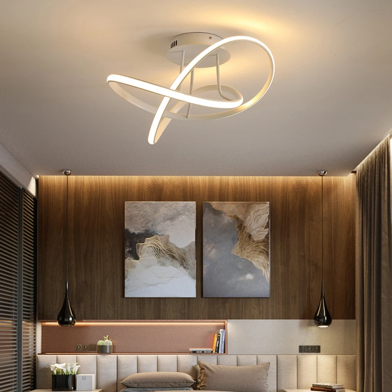 

Bedroom light luxury simple modern room light Nordic led ceiling light wedding room color changing living room creative lamps