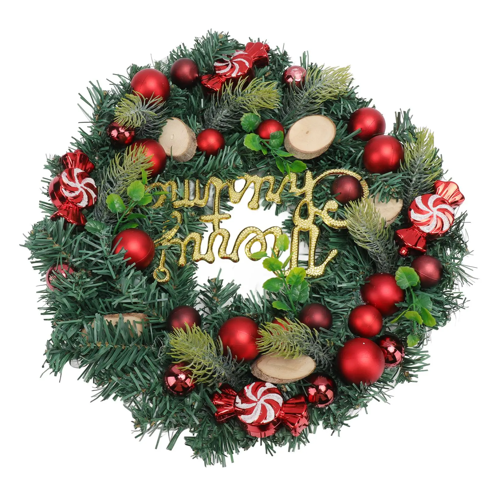 

Christmas Candy Wreath Decorations Artificial Christmas Garland Ornaments for Christmas Decoration Wreaths Home Door Wall Decor