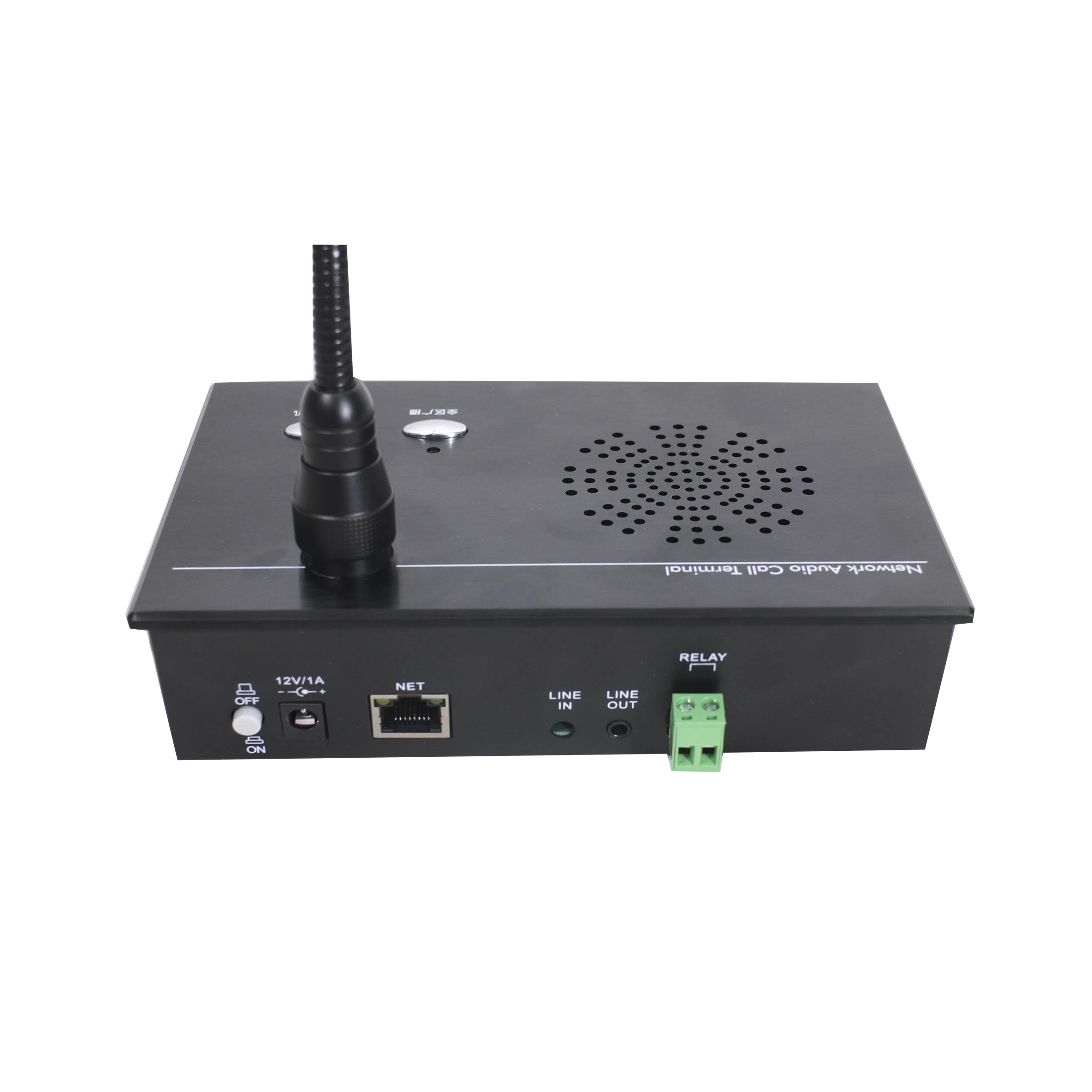 PA العامة عنوان سطح المكتب Gooseneck SIP شبكة الترحيل ميكروفون مع دعم الاتصال الداخلي غير متصل الاتصال (بدون خادم)