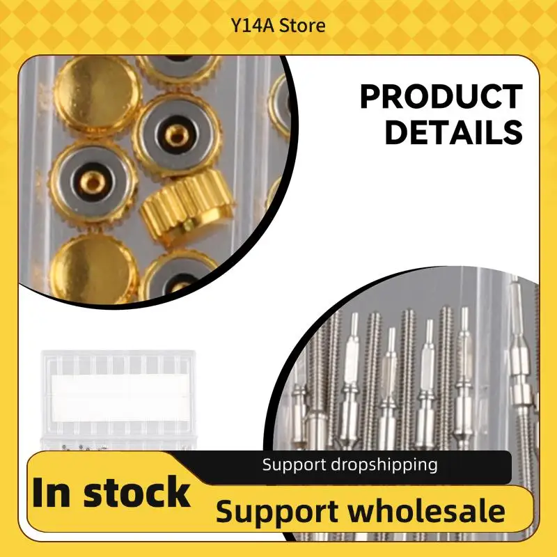 

Y14A Watch Repair Kit, Watch Crown, Watch Stem Extender Crowns Accessory Repairing Replacement Tool Kit With Box