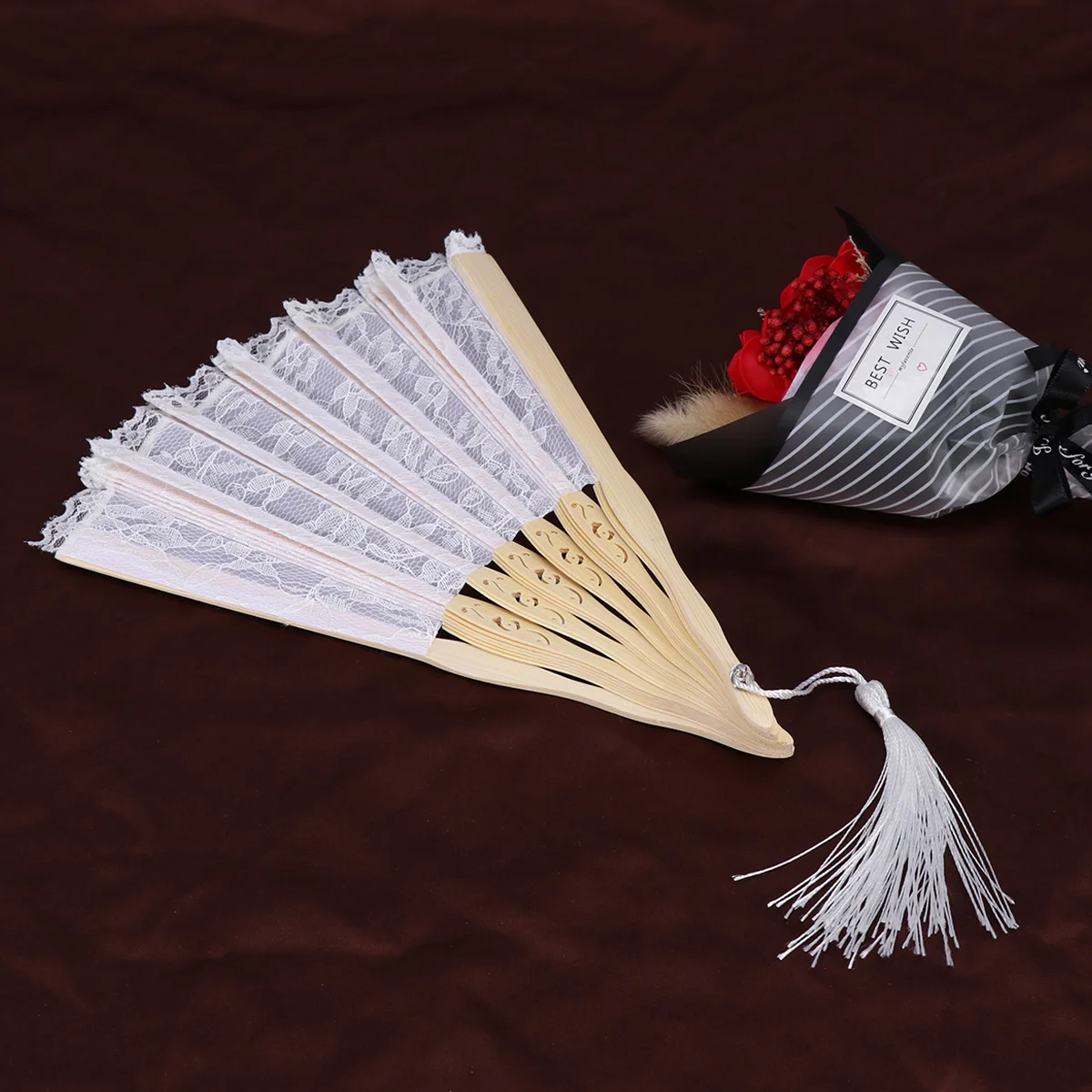 

Lace Fan Fans Folding Vintage Decor Bamboo Dancing Fans Dancing Wedding Home Decoration Craft Sewing Accessories