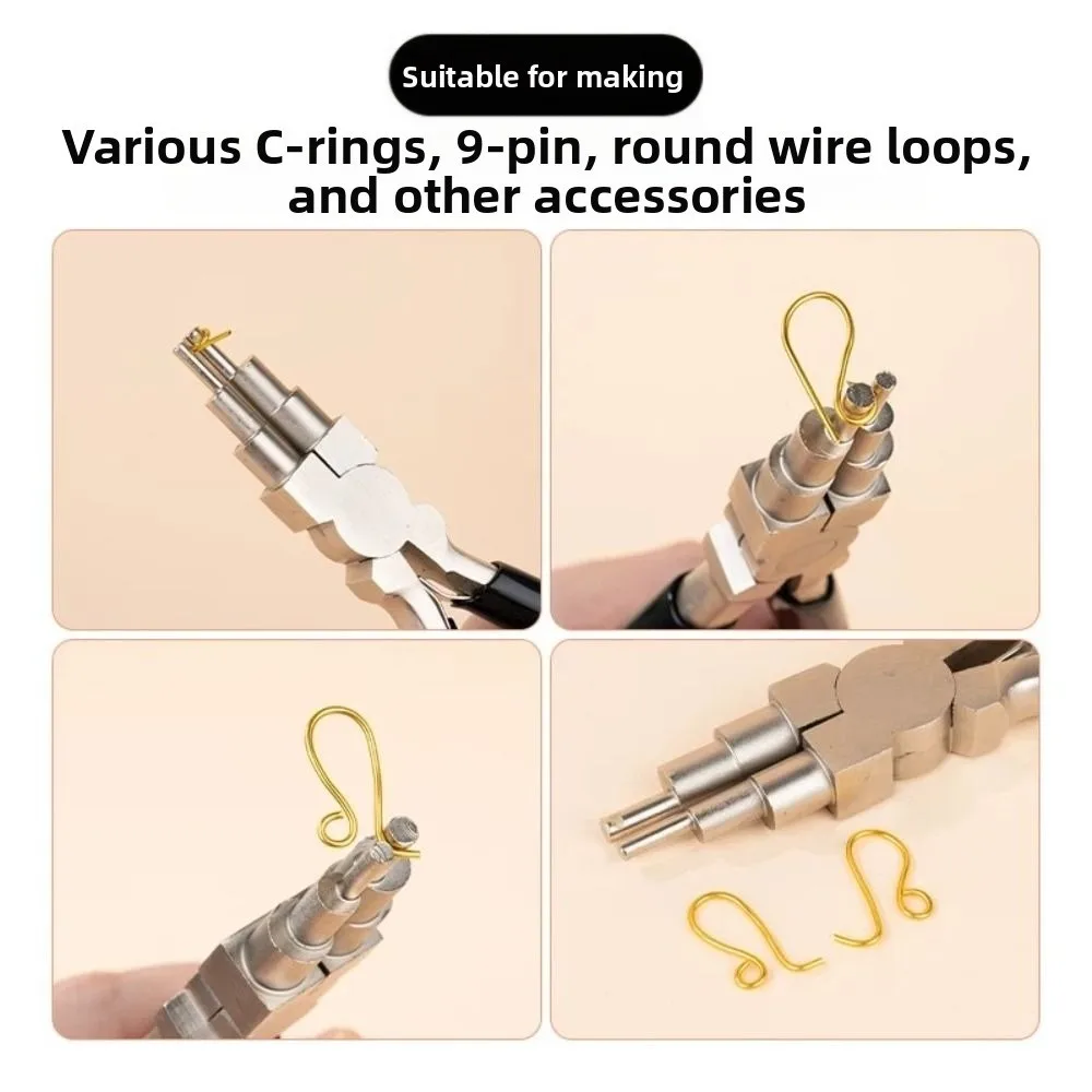 

6 in 1 Round Nose Pliers Loop Making Forming Bends Bail Making Pliers Making Jump Rings Six Dan Wire Wrapping Pliers