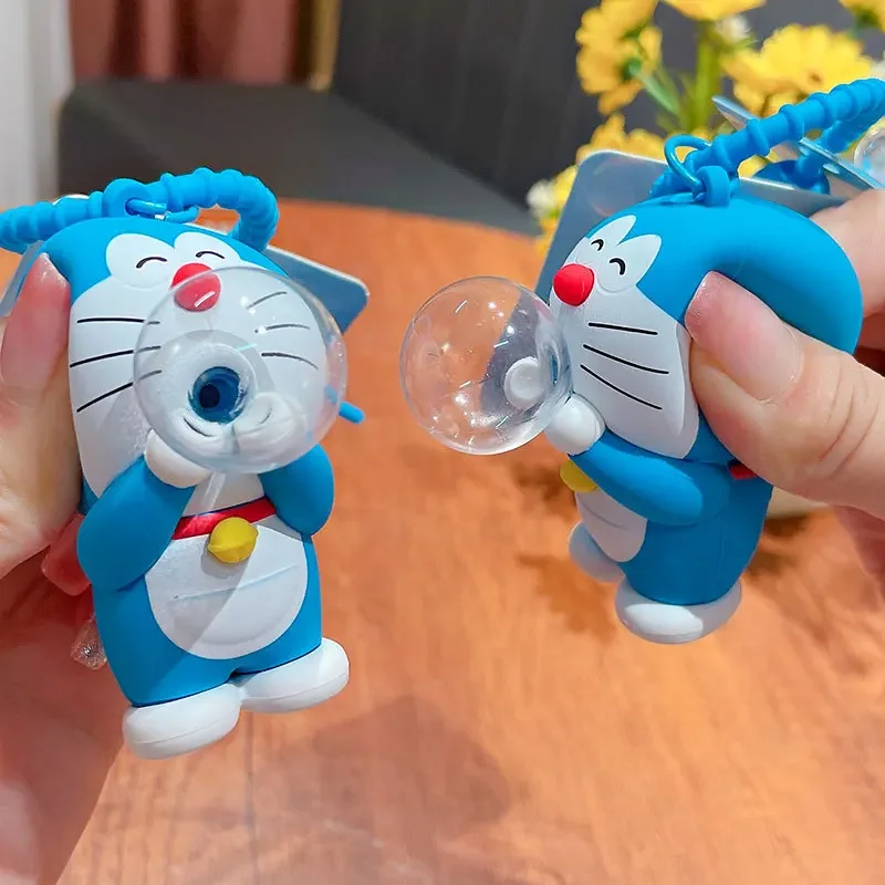 熱い販売かわいいドラえもんアニメドラえもんバブルキーホルダーかわいい漫画のキャラクター素敵な絶妙なバッグペンダントおもちゃ女の子のため