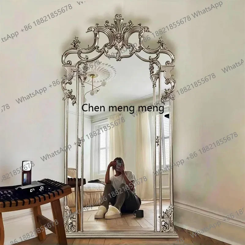 

F150 European mirror home furnishing European French retro, dressing, carved whole body, floor, wedding shop fitting mirror