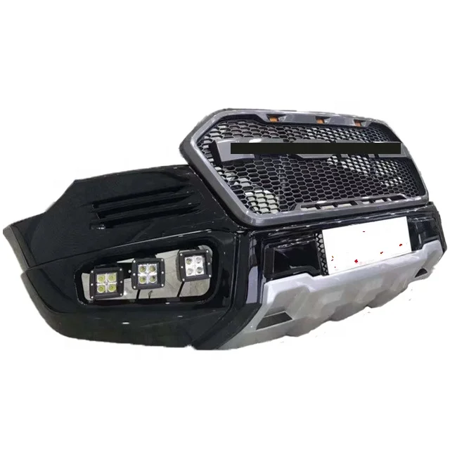 Auto Truck Parts Front Bumper Kit With Grille F150 Raptor Style For Ranger Bumper Guard Body Kits