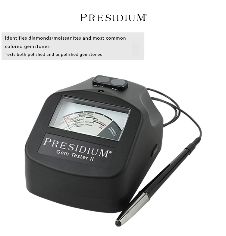 Presidium Gem Tester II Wärmeleitfähigkeit Farbiger Edelsteintester PGT II identifiziert 16 Edelsteintpen und Diamanten – Detail 1