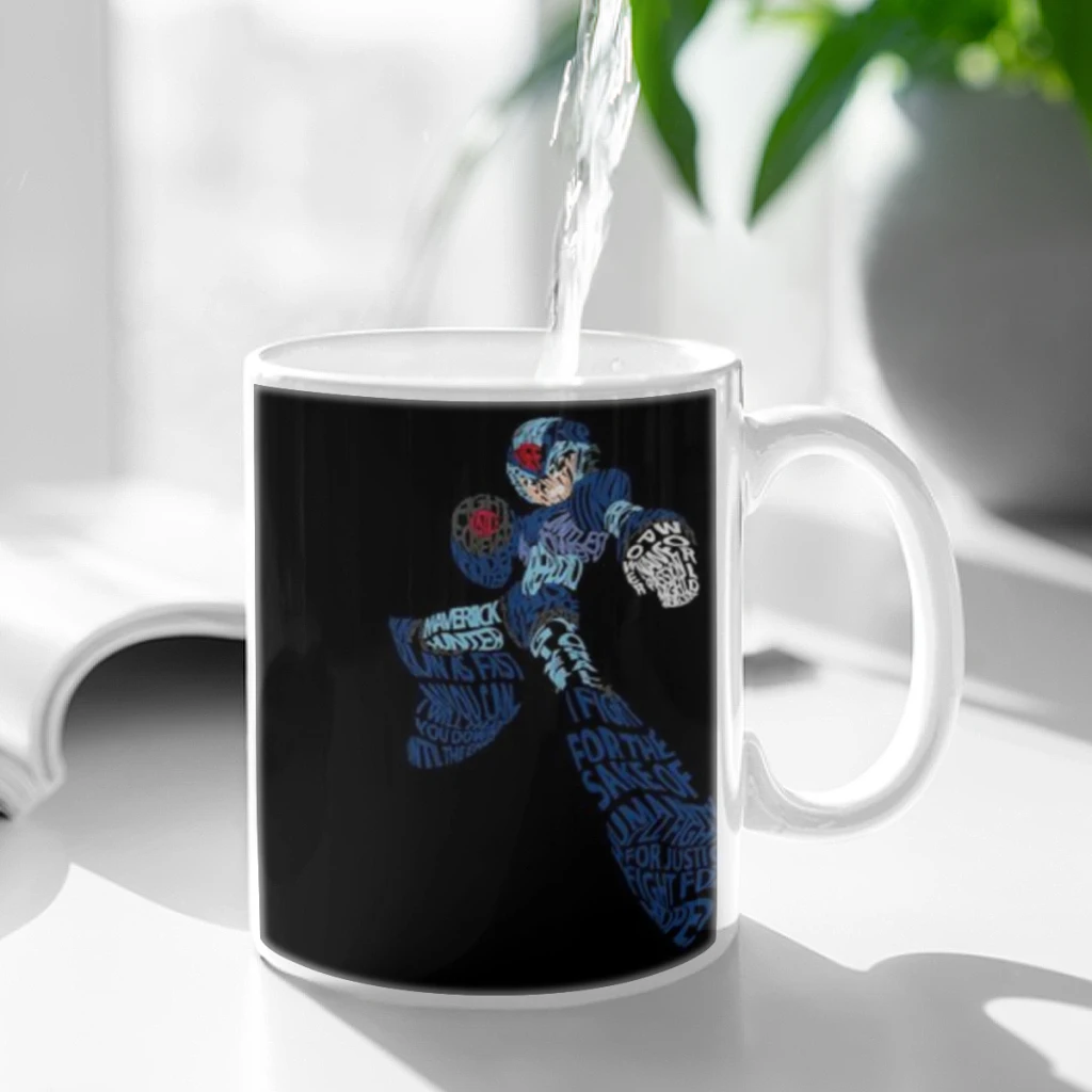 Rockman Megaman Game Ceramic Mug Cute Coffee Tea Milk Stave Mugs And Cups with Handle Novelty Gifts