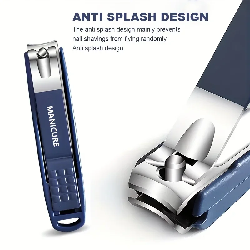 Edelstahl Nagelknipser Maniküre Werkzeuge Große Öffnung Nagel Trimmer Anti Splash Design Scharfe Kante Weihnachtsgeschenk – Detail 3