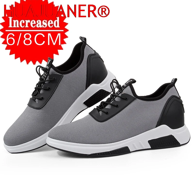 

Мужские летние дышащие кроссовки для увеличения роста, модные повседневные кроссовки на платформе с увеличенной подошвой