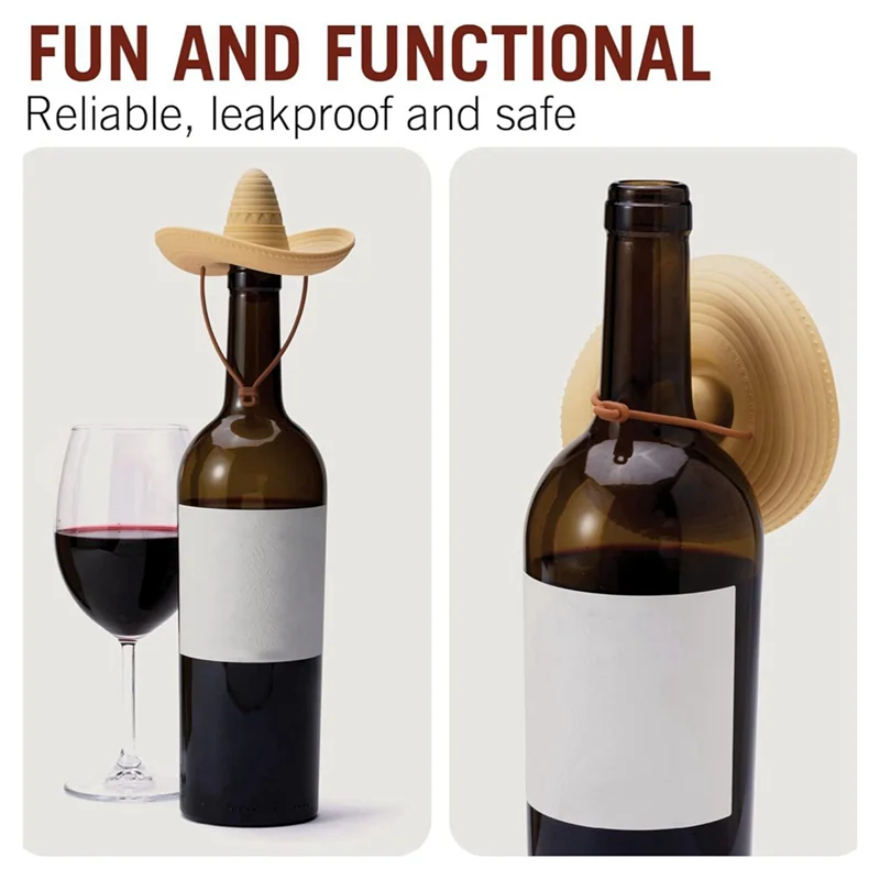 

Silicone Top Hat Wine Bottle Stopper - Cowboy Hat Design For Parties And Home Use-B61B