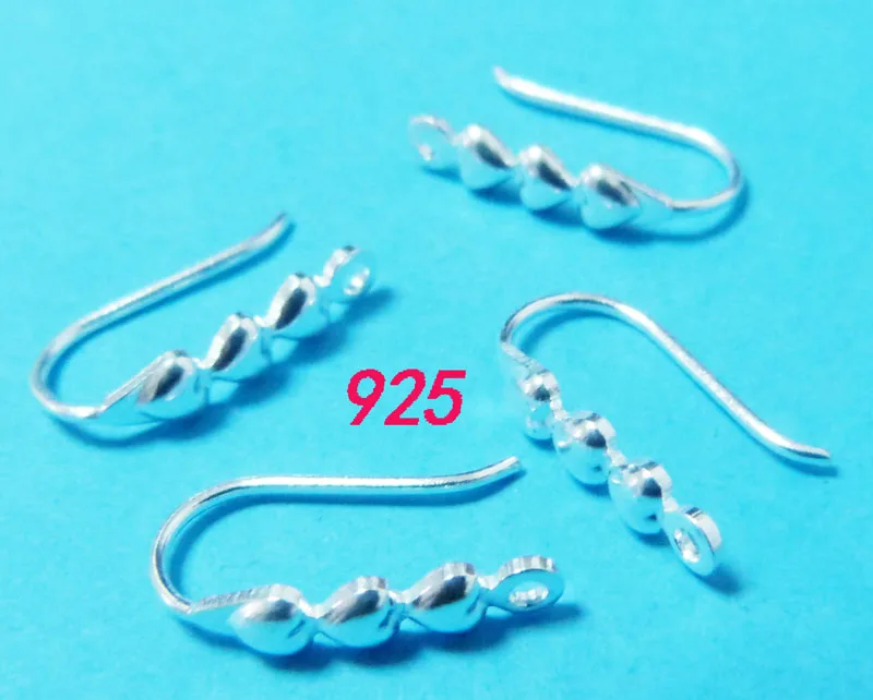 925 sterling silver ear hook, earring jewelry findings(50/pcs)