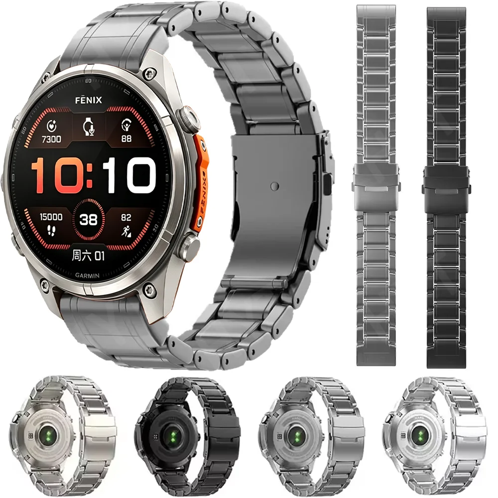 Quick Fit 26mm 22mm Titanium Alloy Strap for Garmin Tactix 8 Fenix E 7 X Fenix 9 9 Pro 51mm 47mm Wristband Garmin 970 965 Correa