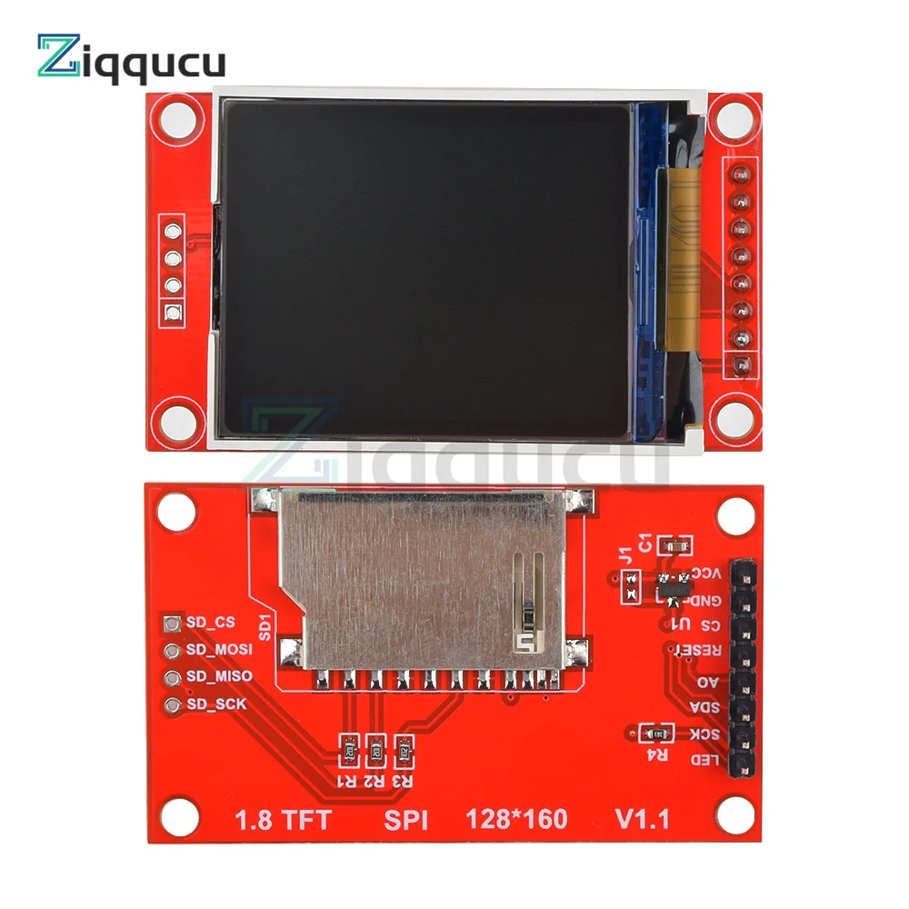 1.8 inch SPI LCD Screen Module 128*160 TFT Module With SD Card ST7735S Driver 16BIT RGB 65K For Arduino