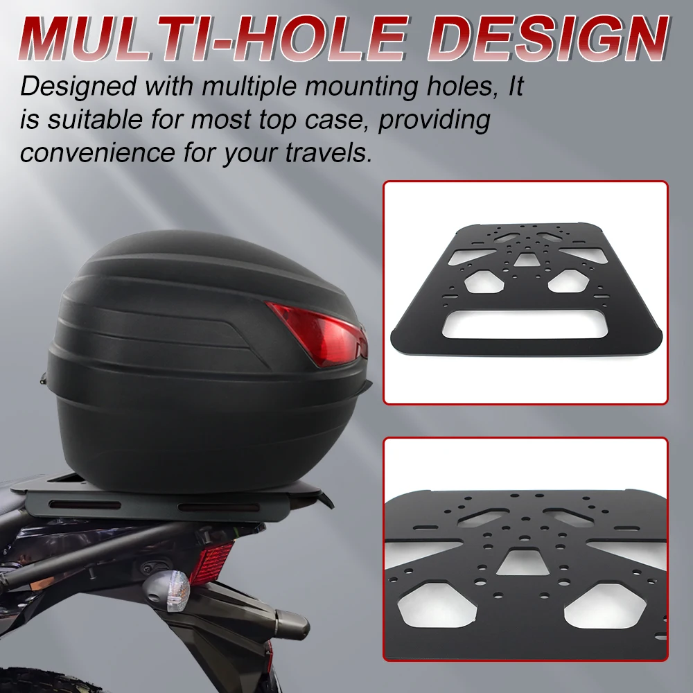 Motorcycle Rear Top Case Luggage Bracket Rack Carrier Plate KLR650 KLR650 S 2023-2026 KLR650 ADVENTURE 2022-2026 For Kawasaki view 4