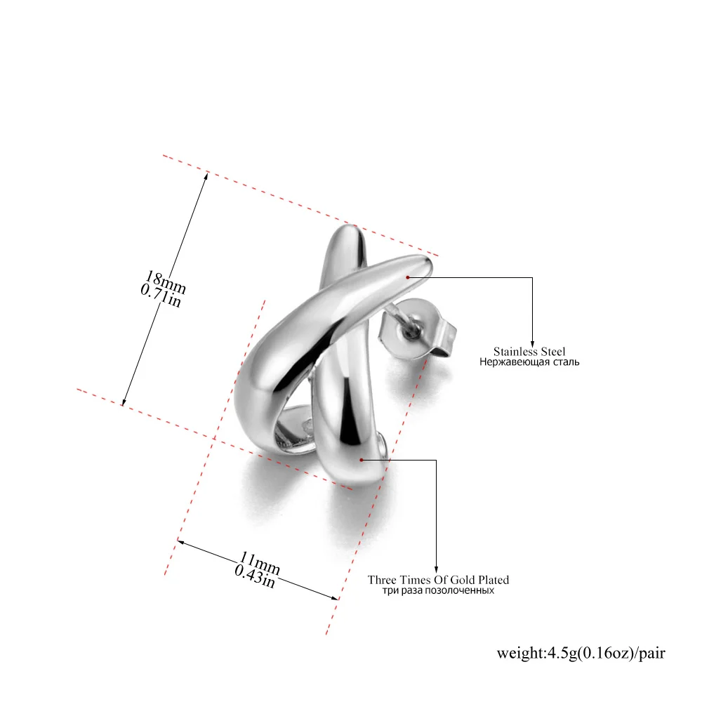 JeeMango Exquisite Ohrstecker mit Mikropavé-Zirkon-Knoten-Design, antiallergischer Edelstahl-Ohrschmuck für Damen E26118 – Detail 7