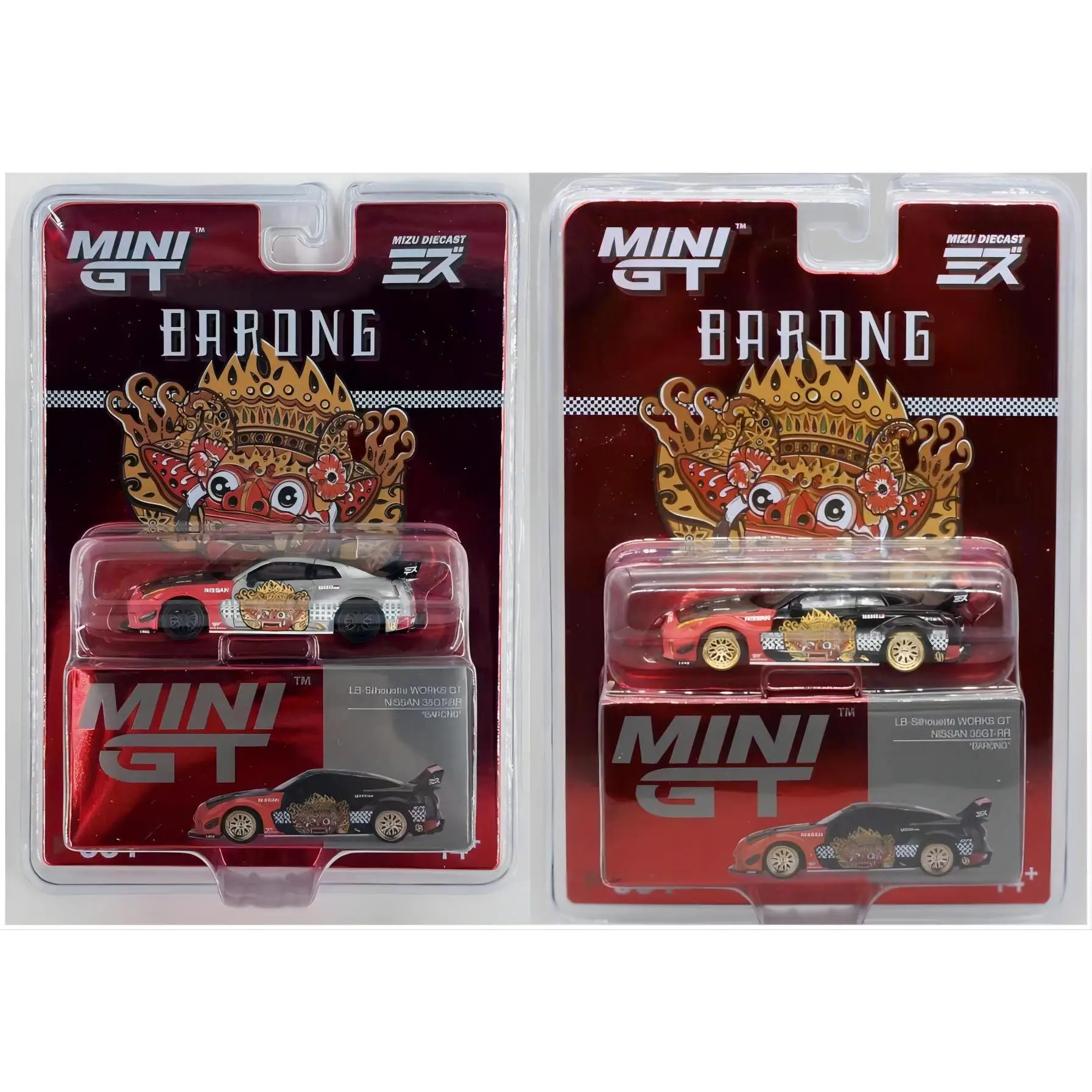 TSM Mini Gt 1/64 Minigt 651 NISSAN 35GT-RR Ver.1 “BARONG” LB WORKS GT Varnish Chase  Die-cast Alloy Car Model Collection