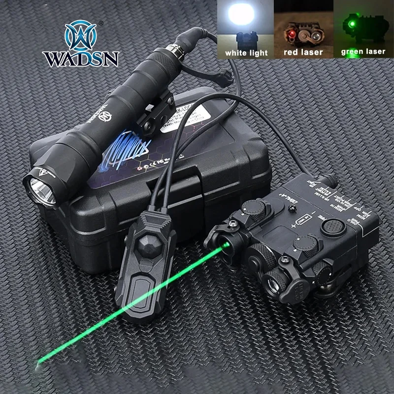 WADSN  Tactical DBAL A2 Laser Red Green Dot PLHV2 Flashlight M600C M300  Axoun Dual Function ModButton Pressure Switch Mlok