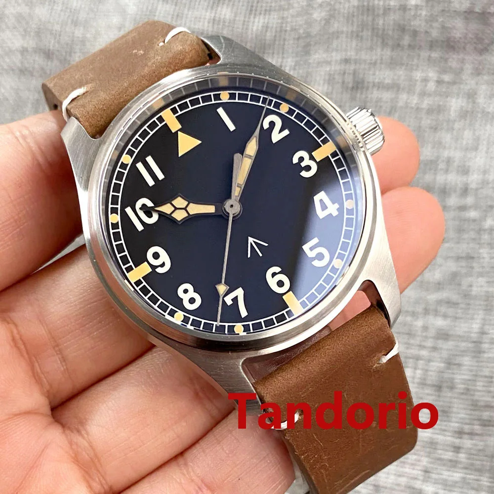

Tandorio 39mm Black Dial Pilot NH35A PT5000 Miyota 8215 Automatic Diver Men's Watch Sapphire Glass 200M Waterproof Luminous