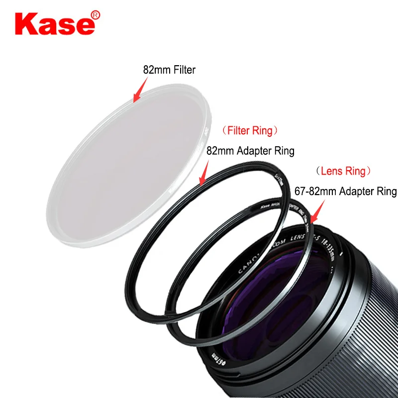 Kase Wolverine Magnetic 72mm Step-Up Adapter Ring kit ( Convert Thread Filter to Magnetic Filter )